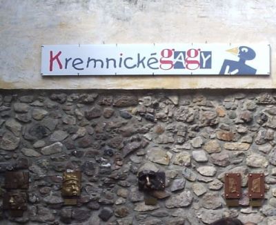 Street of the famous noses in Kremnica