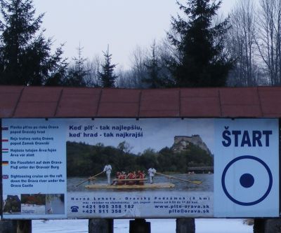Port raft at Orava - Oravsky Podzamok